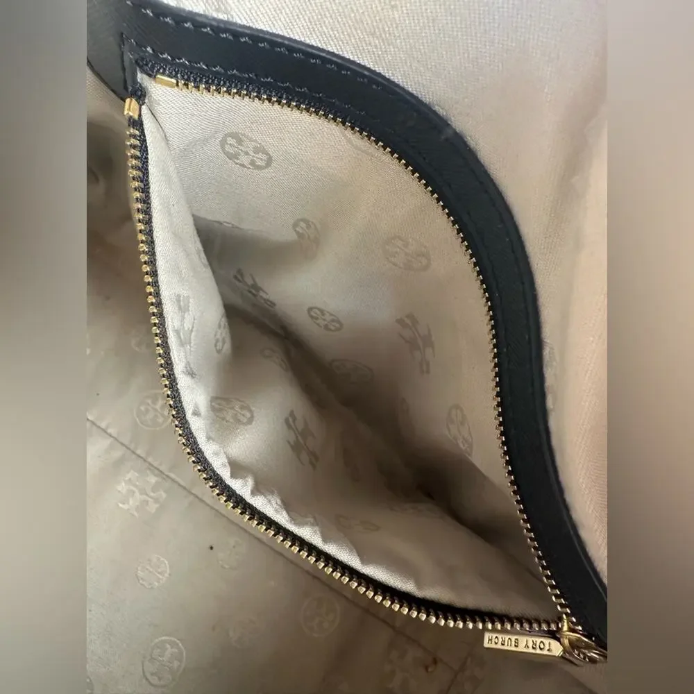Tory Burch Robinson Bag Black With Crossbody Strap Saffiano Leather
